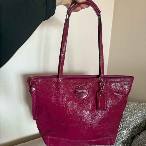 Coach Handbags - Coach Deep Pink Leather Tote